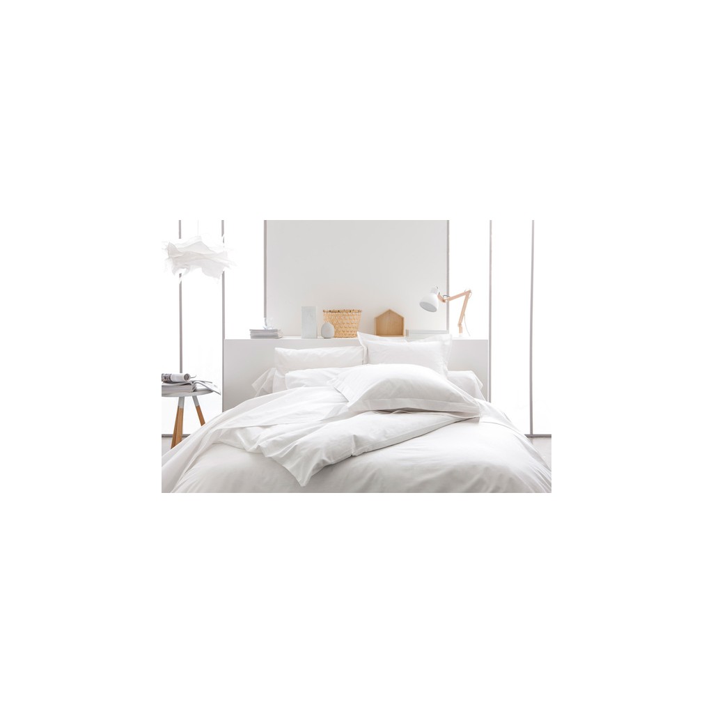 Drap Housse 160 x 200 + 30 cm Blanc