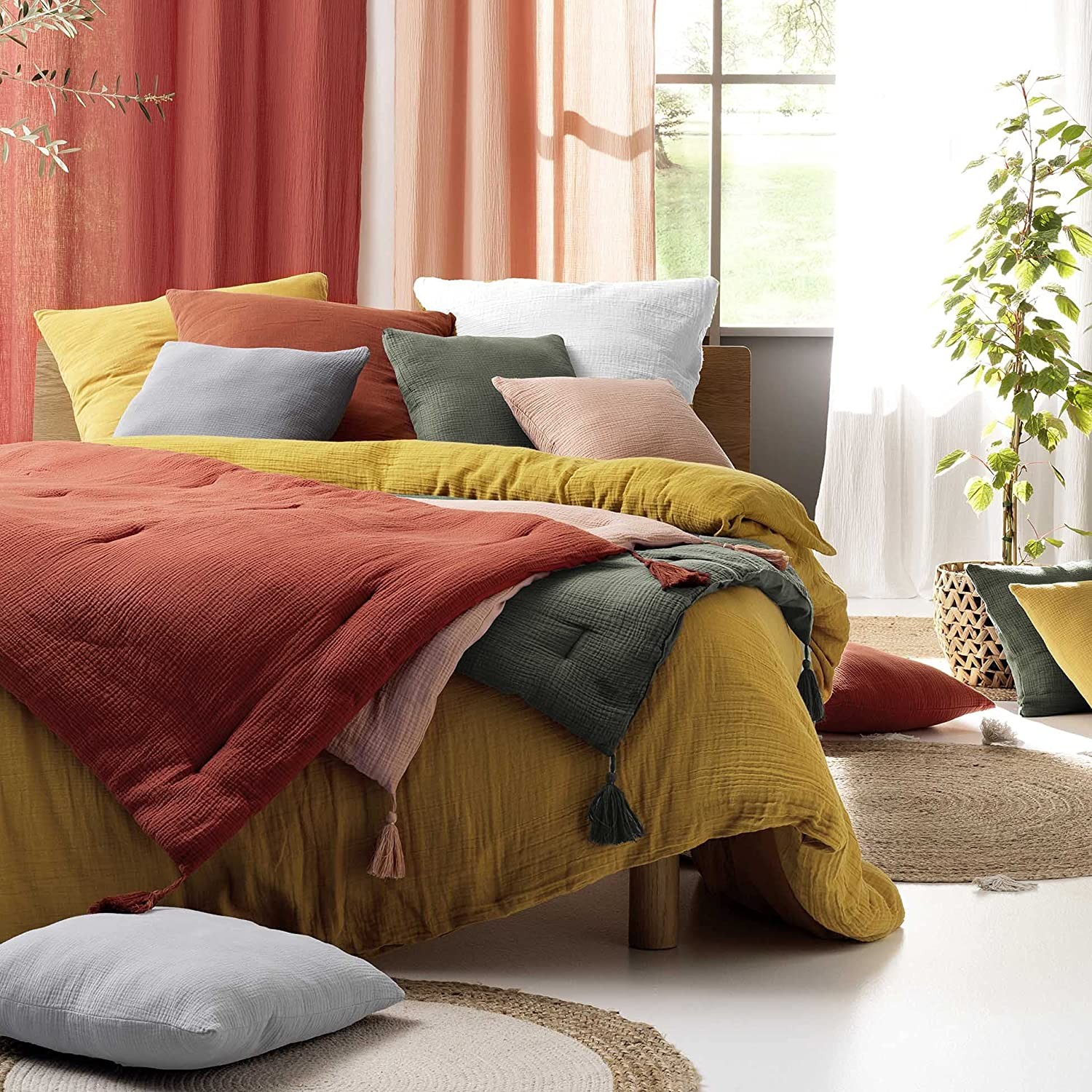 Parure Housse de Couette Gaze de Coton Parure Housse de Couette Gaze de Coton