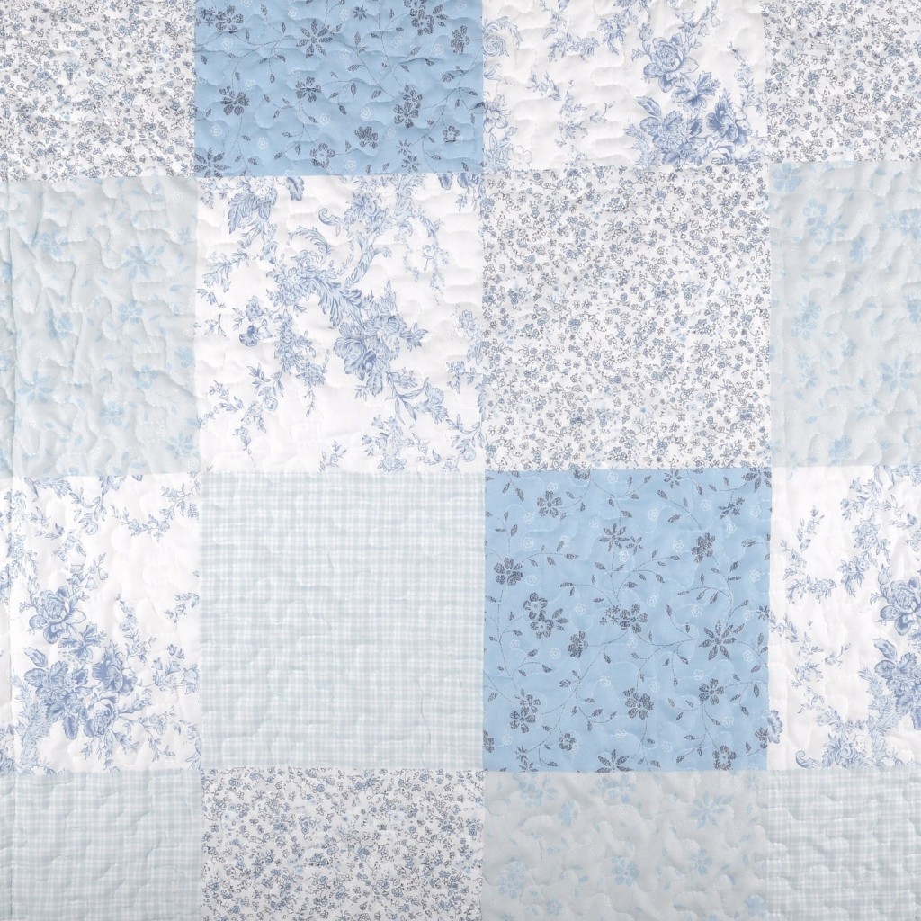 Lovely Casa Boutis Couvre Lit Lucile 240x220cm Bleu