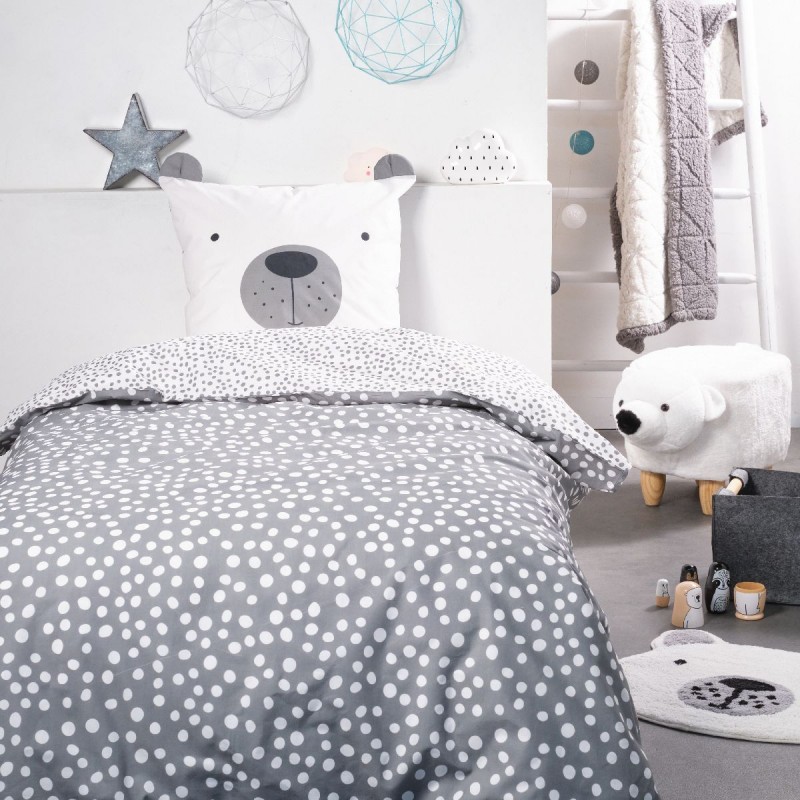 HOUSSE DE COUETTE KIDS COULEUR BLANC IMPRIMÉ MOTIF POUR ENFANTS