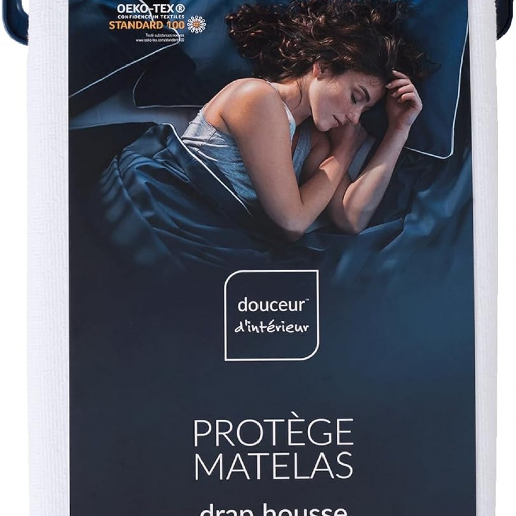 Douceur d'Intérieur Protège matelas éponge imperméable anti-acariens 140x190  pas cher 