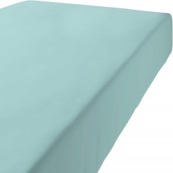 Drap Housse 160 x 200 cm Bleu Clair