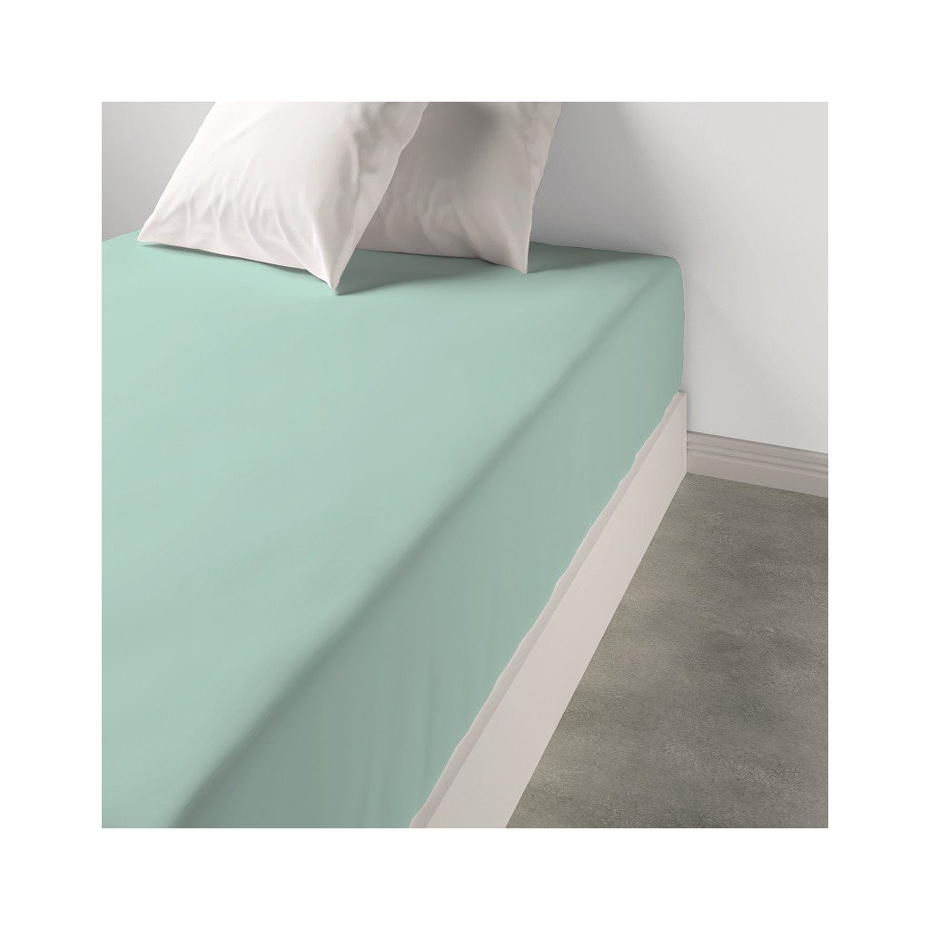 Drap Housse 160 x 200 cm Bleu Clair