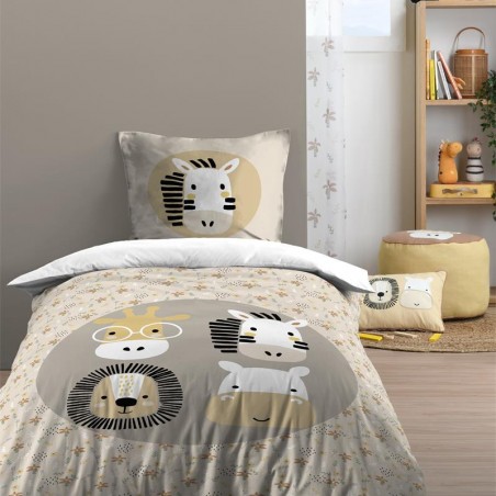 Parure Housse DE Couette Coquin Naturel 140X200 cm