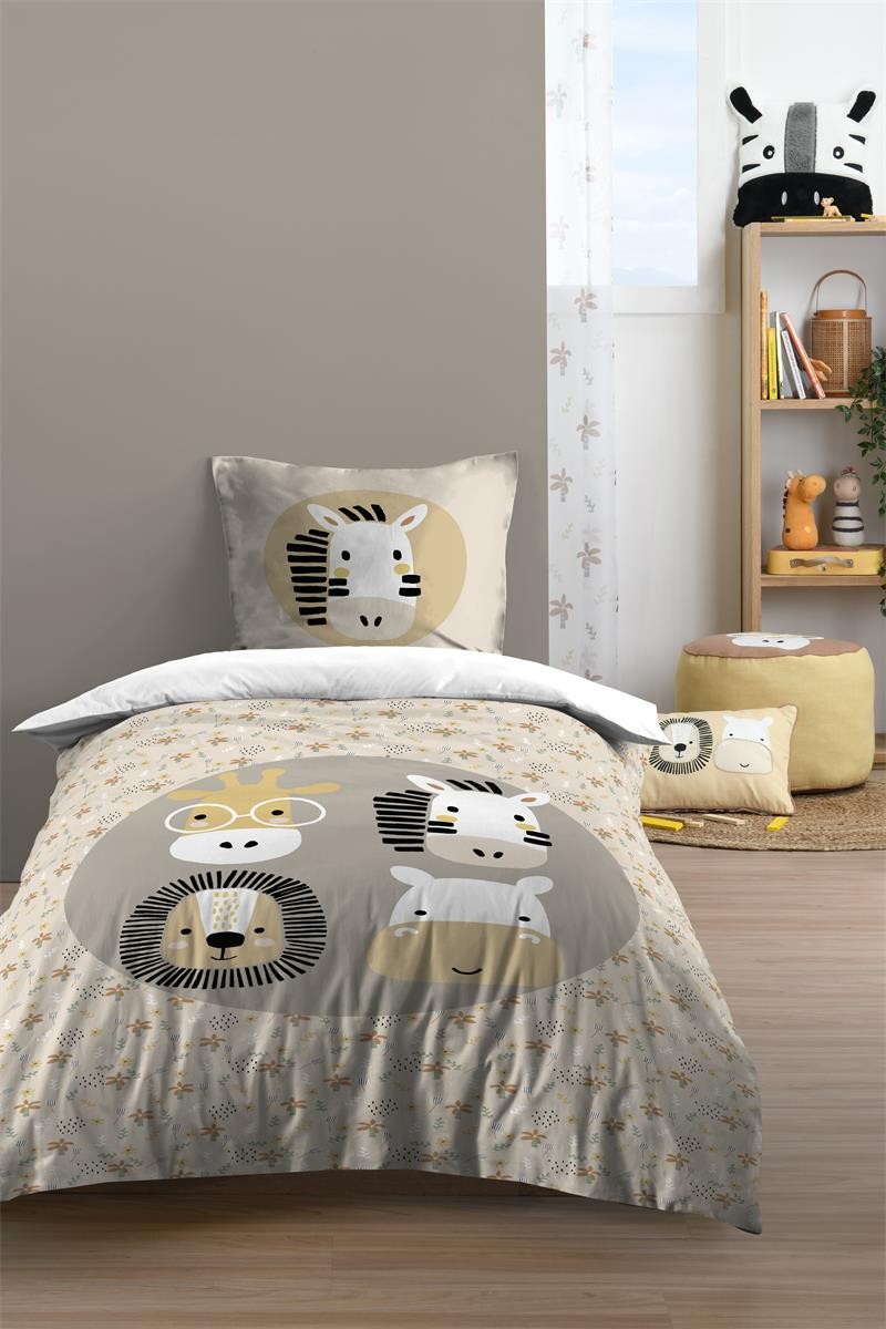Parure Housse DE Couette Coquin Naturel 140X200 cm