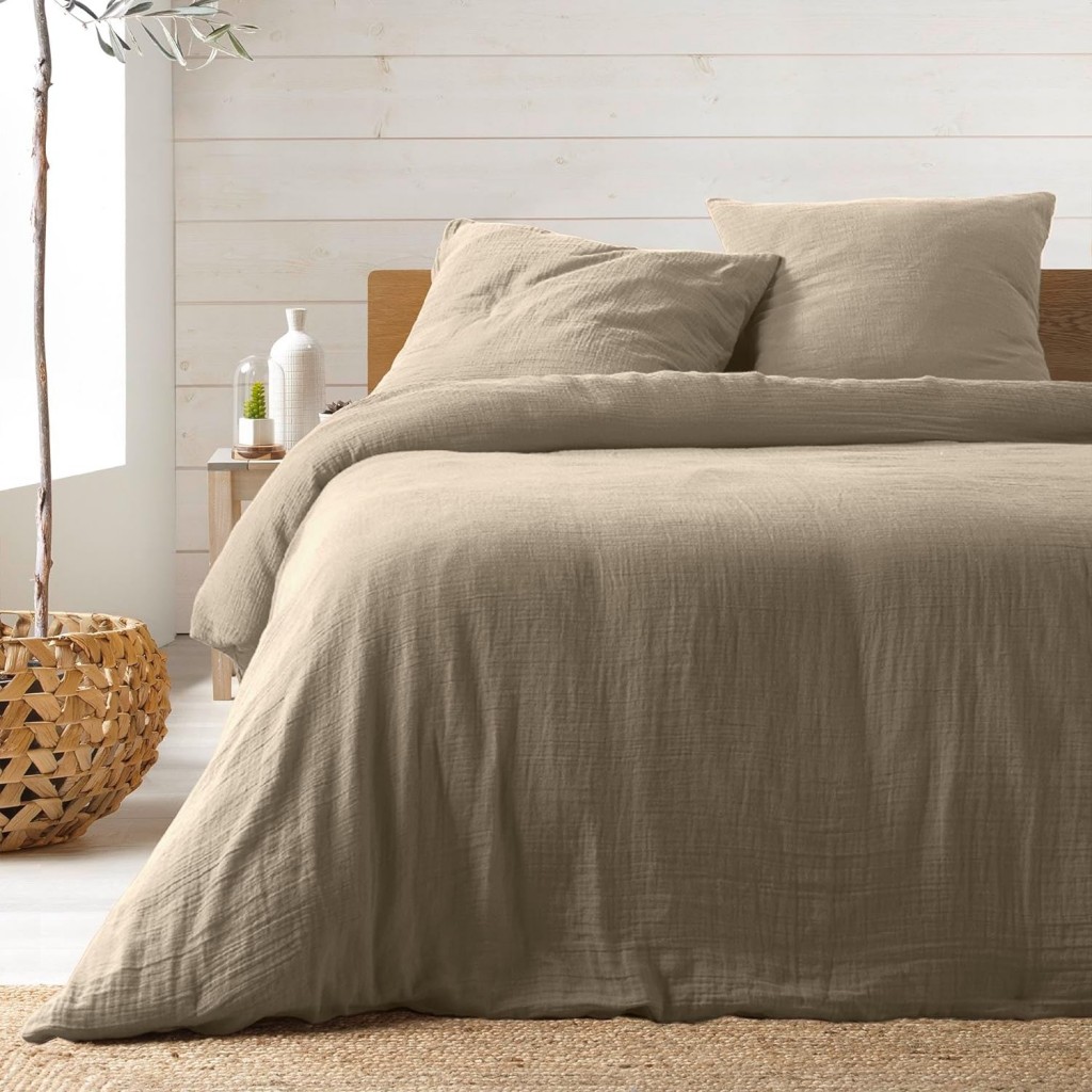Parure Housse de Couette Gaze de Coton