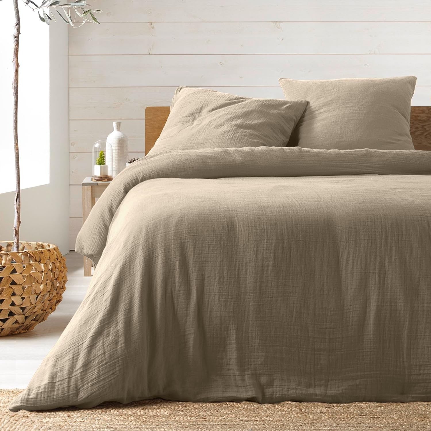 Parure Housse de Couette Gaze de Coton
