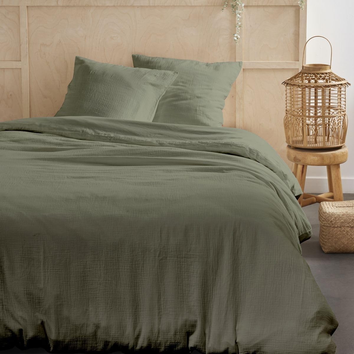 Today, Housse de couette gaze de coton (240 x 220 cm) Sauge