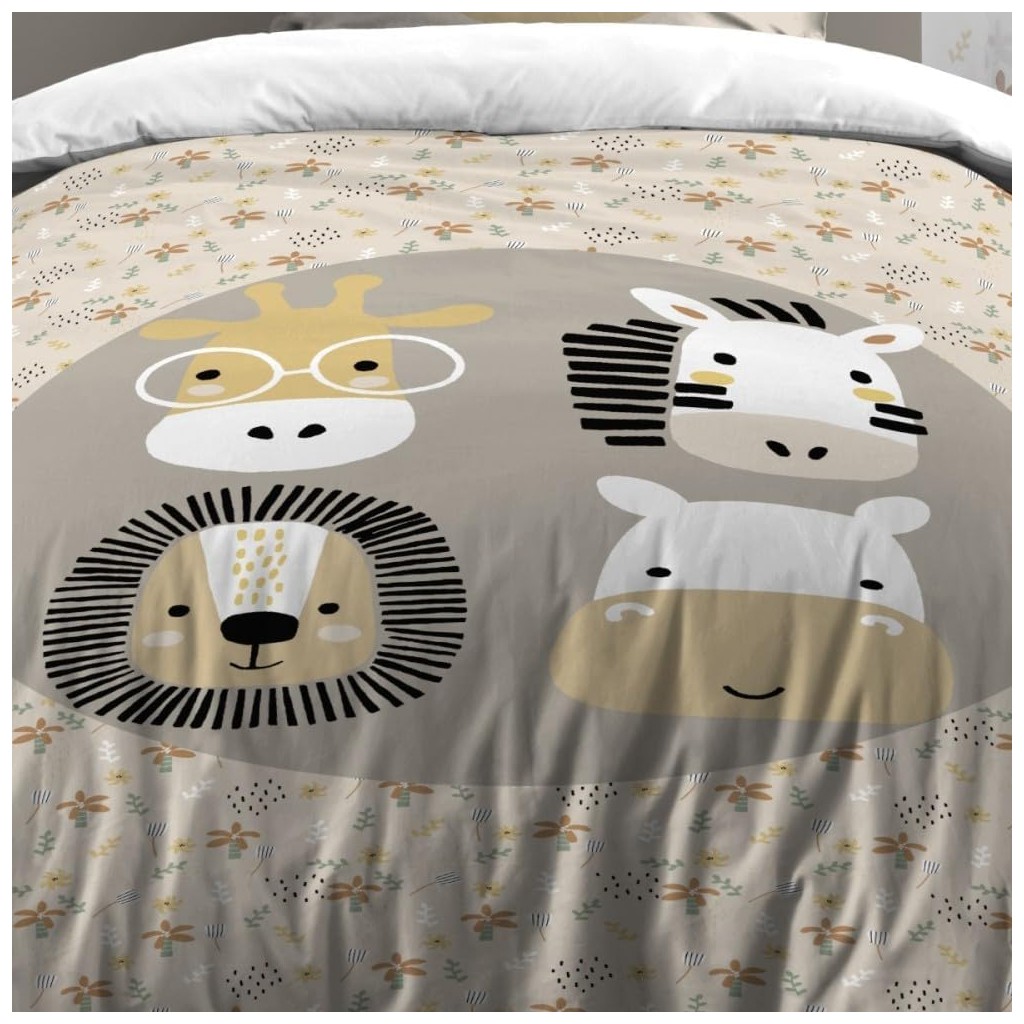 Parure Housse DE Couette Coquin Naturel 140X200 cm