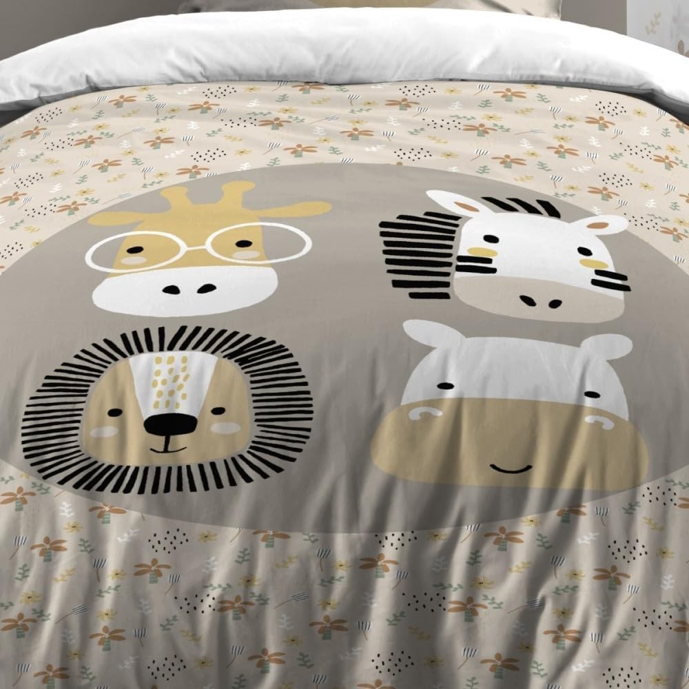 Parure Housse DE Couette Coquin Naturel 140X200 cm