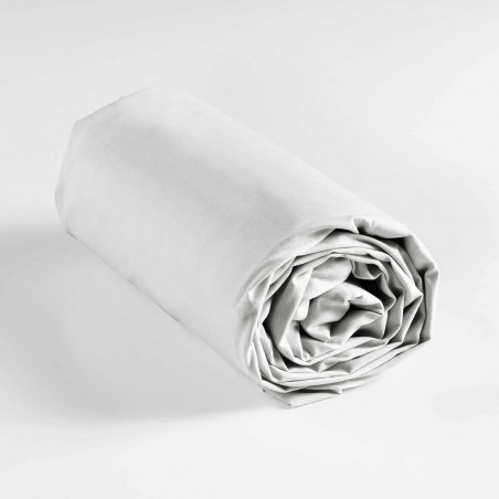 drap housse 1 personne blanc