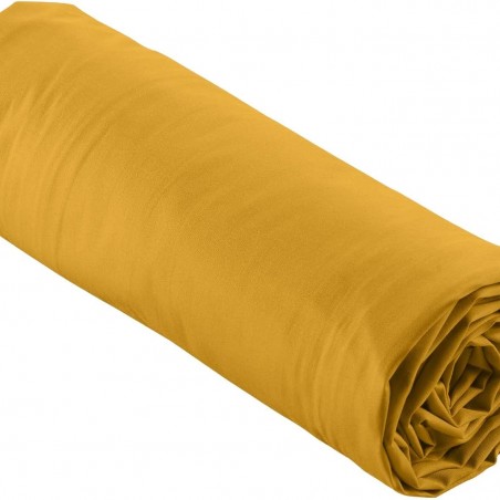 Drap Housse Percaline Douceur d'Intérieur 140x190 cm Curry Jaune
