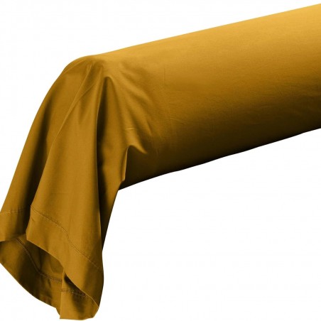 Taie de Traversin 85x185 cm Percaline Douceur d'Intérieur Curry Jaune