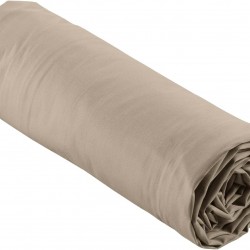 Drap Housse Percaline Douceur d'Intérieur 140x190 cm Sable Beige