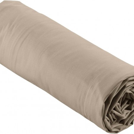 Drap Housse Percaline Douceur d'Intérieur 140x190 cm Sable Beige