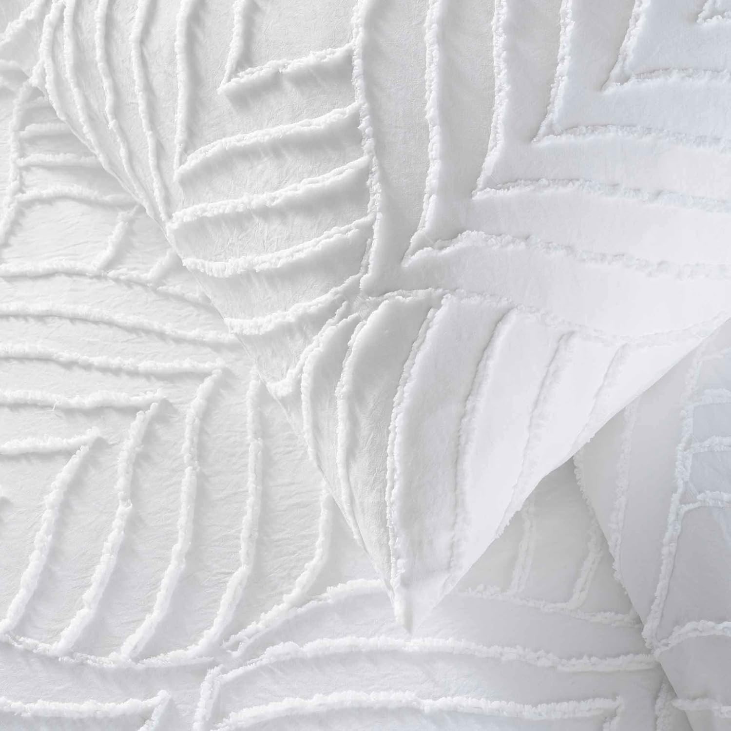 Parure De Couette 3 Pièces 240x260 Cm – Percale De Coton Douce, Blanc & Beige, Modèle L’élégante