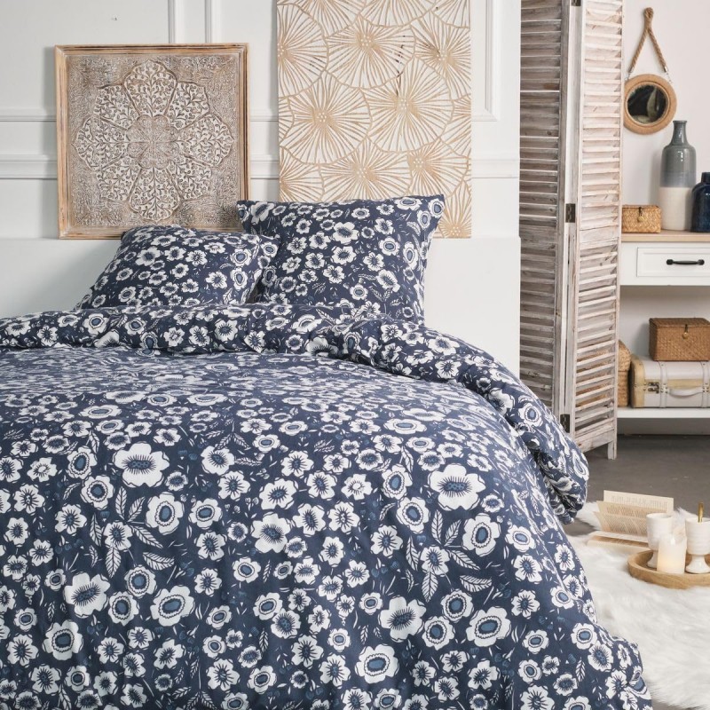 Pack De Carrés De Couette Fleurs Paisley Marine - 5 Pouces - Coton - Neuf Pour Patchwork