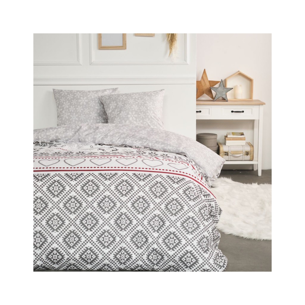Parure Housse de Couette 240x220 cm Flanelle