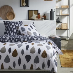 Parure Housse de Couette 240x220 cm Mawira Zippée 3.1 blanc beige