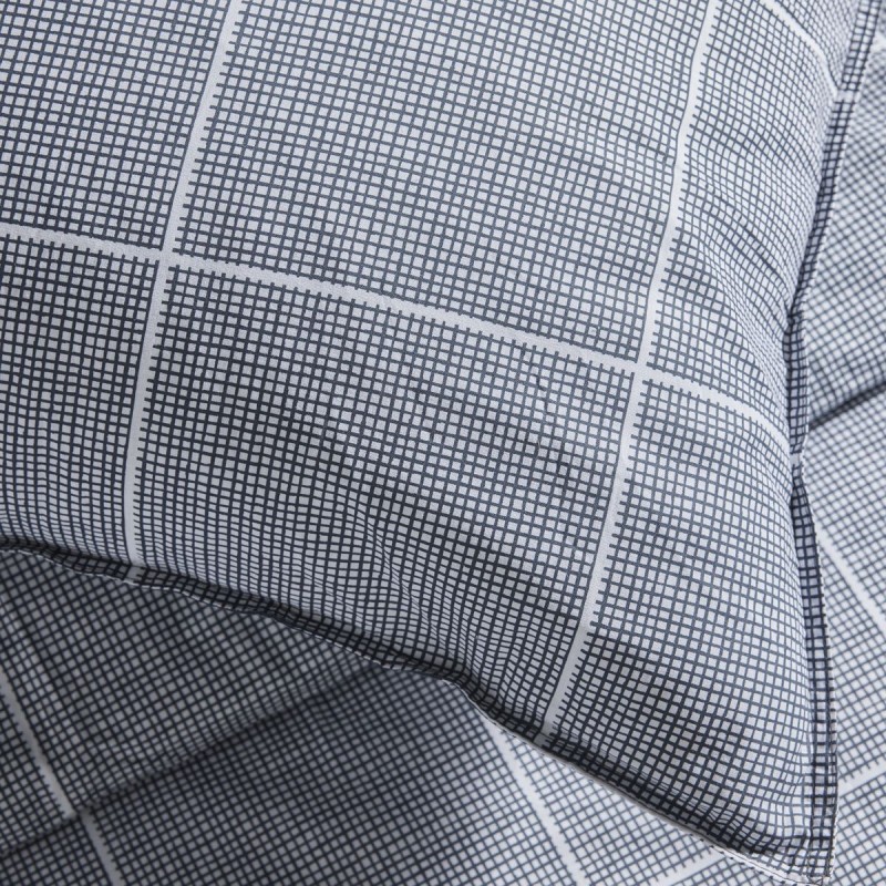 Parure Housse de Couette 240x220 cm Mawira Zippée 3.3 gris clair quadrillages Parure Housse de Couette 240x220 cm Mawira Zippée 3.3 gris clair quadrillages