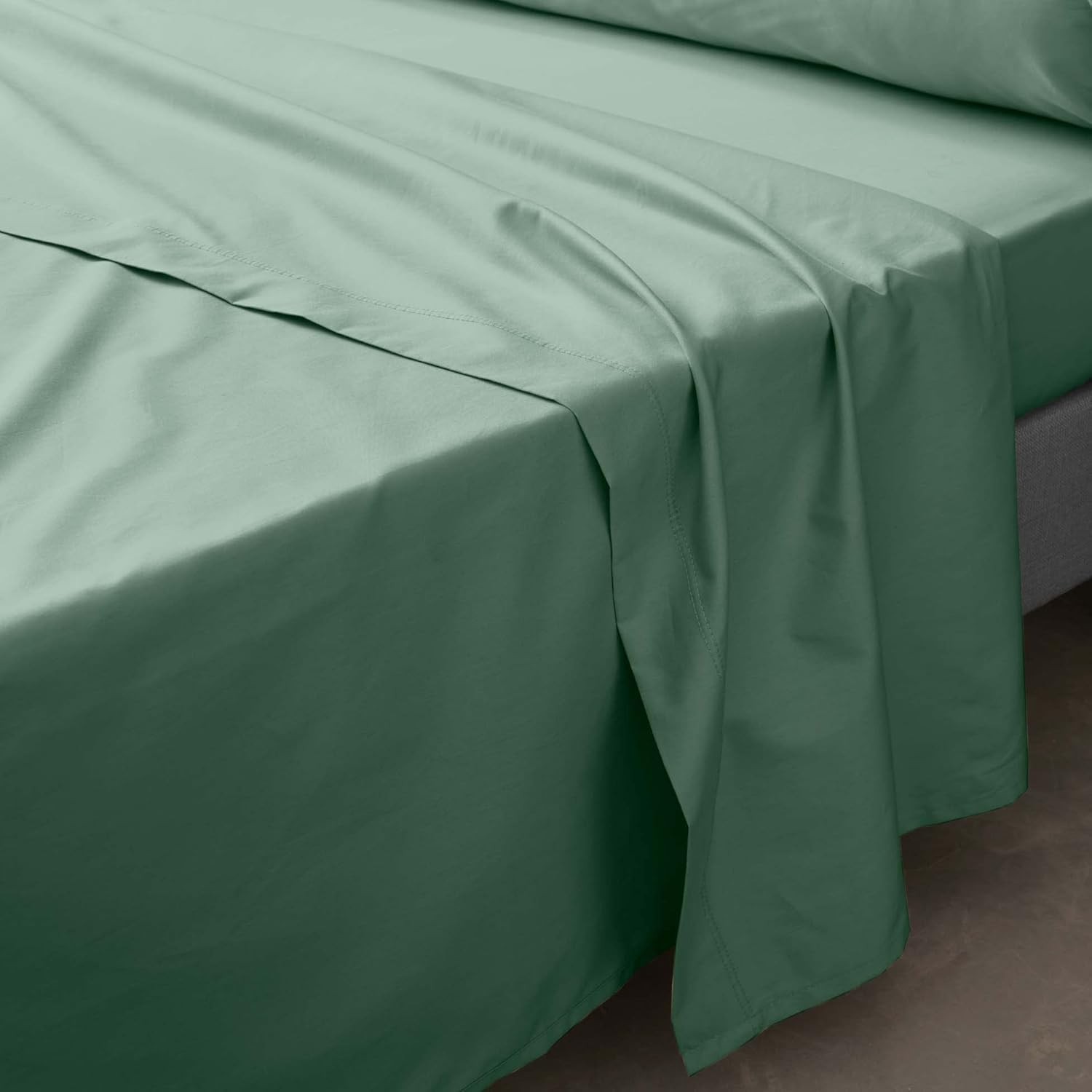 Drap Plat Percaline Douceur d'Intérieur 180 x 290 cm Tilleul Vert Drap Plat Percaline Douceur d'Intérieur 180 x 290 cm Tilleul Vert