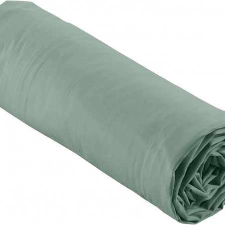 Drap Housse Percaline Douceur d'Intérieur 140x190 cm Tilleul Vert