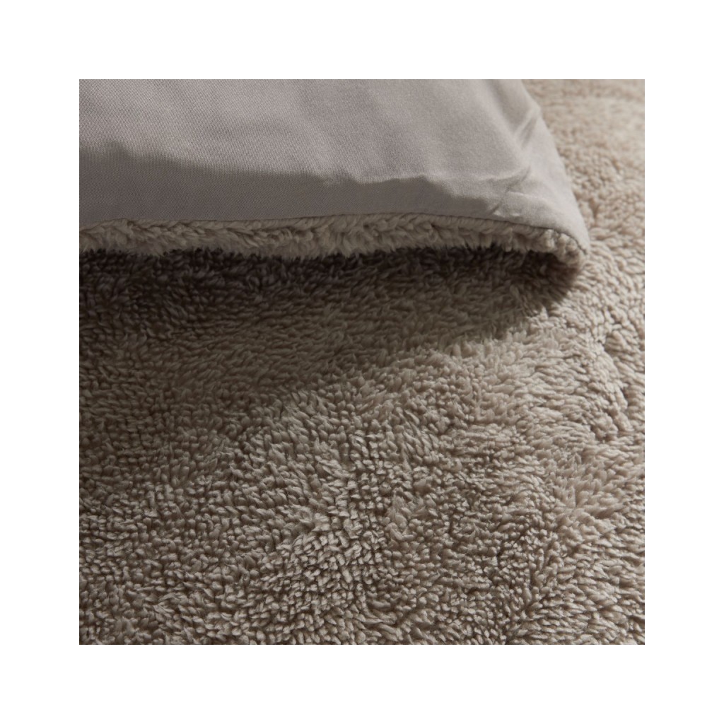 Parure Housse de Couette 240x220 Cm Today Teddy Polaire Beige