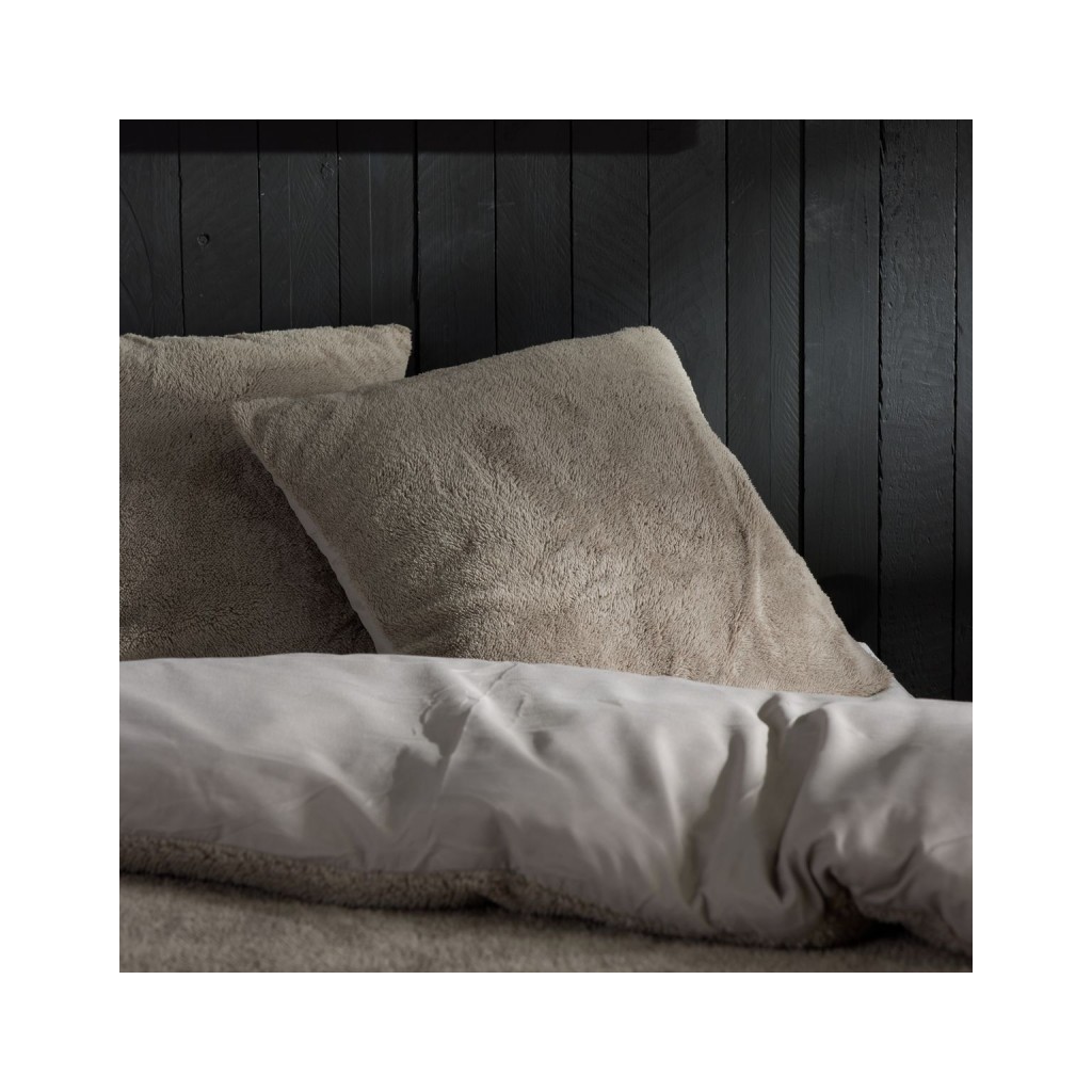 Parure Housse de Couette 240x220 Cm Today Teddy Polaire Beige