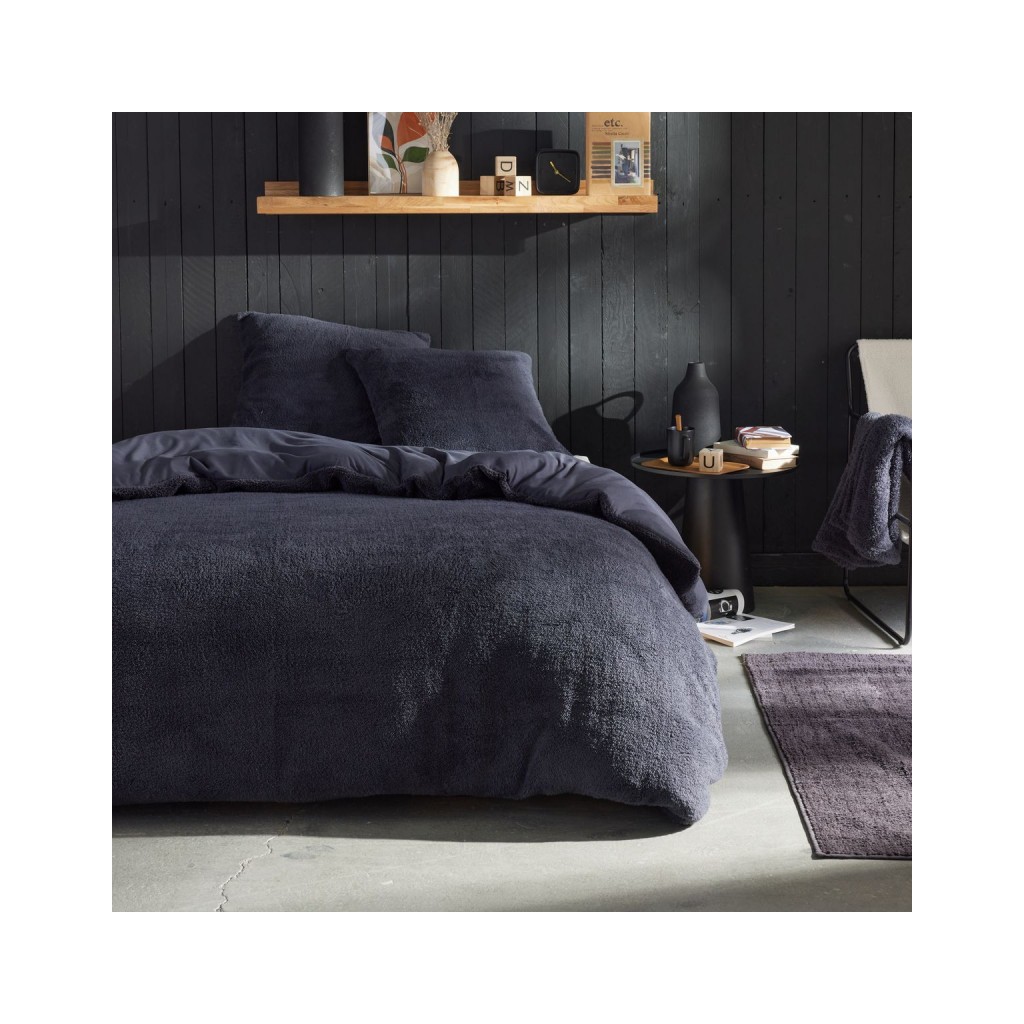 Parure Housse de Couette 240x220 Cm Today Teddy Polaire Noir