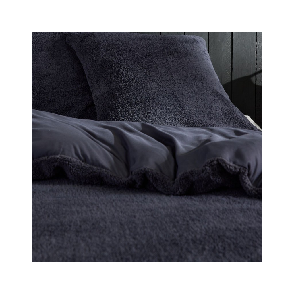 Parure Housse de Couette 240x220 Cm Today Teddy Polaire Noir