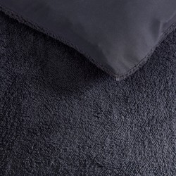 Parure Housse de Couette Teddy Polaire Noir
