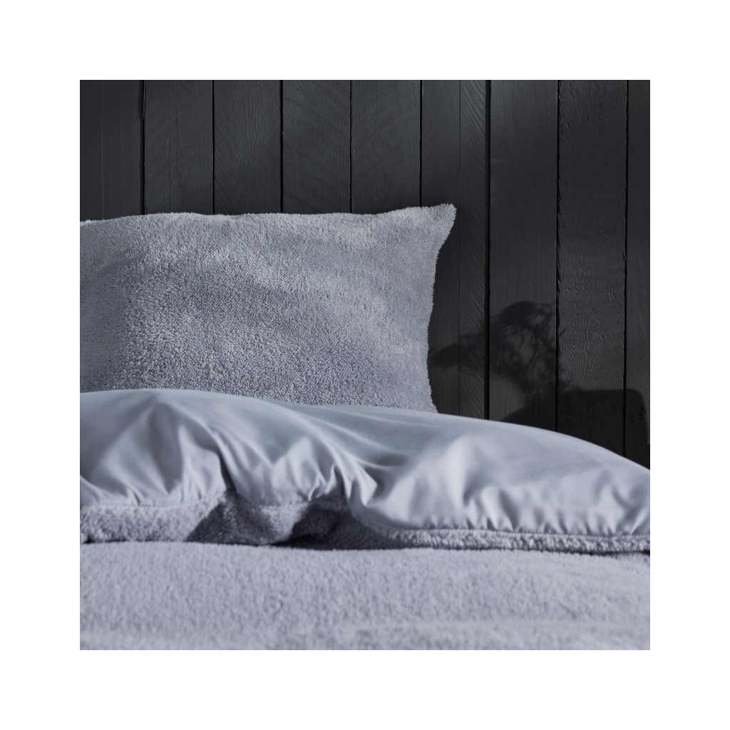 Parure Housse de Couette 240x220 Cm Today Teddy Polaire Grise