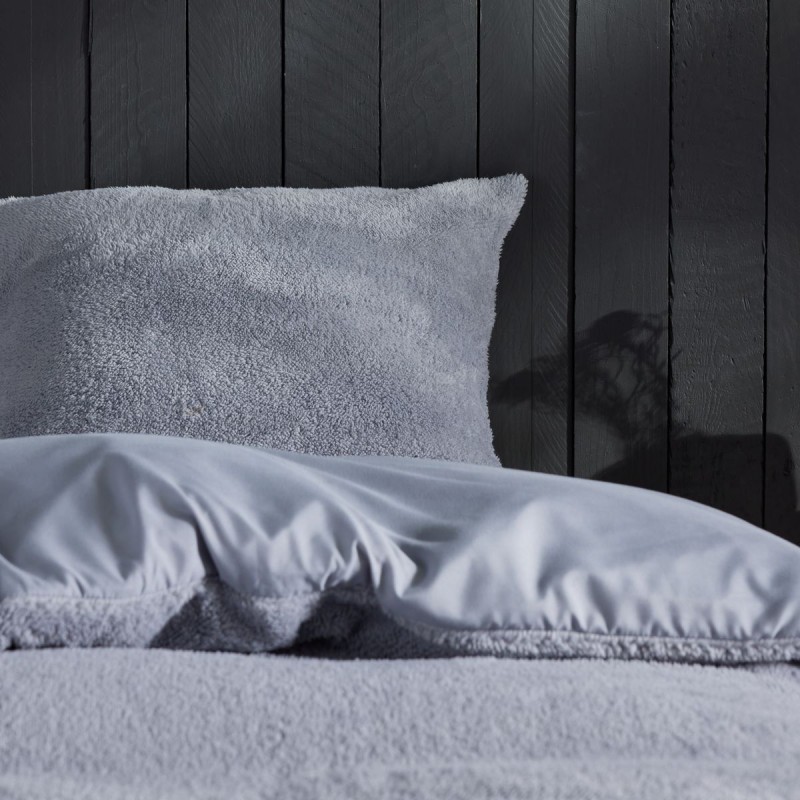 Parure Housse de Couette 240x220 Cm Today Teddy Polaire Grise Parure Housse de Couette 240x220 Cm Today Teddy Polaire Grise