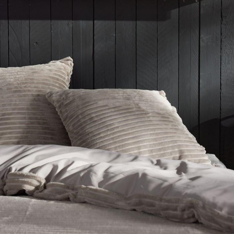 Parure Housse de Couette 240x220 Cm Today Ribbed Polaire Beige Parure Housse de Couette 240x220 Cm Today Ribbed Polaire Beige