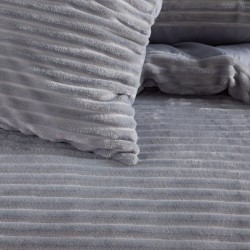 Parure Housse de Couette  Polaire Grise