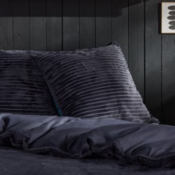Parure Housse de Couette 240x220 Cm Polaire Noire