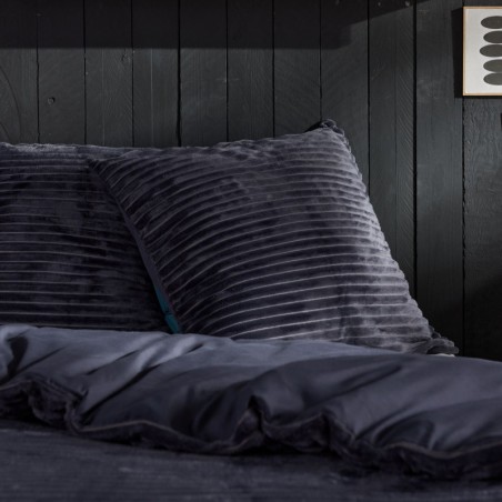 Parure Housse de Couette 240x220 Cm Polaire Noire