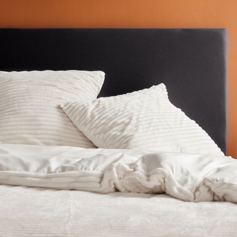 Parure Housse de Couette 240x220 Cm Today Ribbed Polaire Crème Moka Parure Housse de Couette 240x220 Cm Today Ribbed Polaire Crème Moka