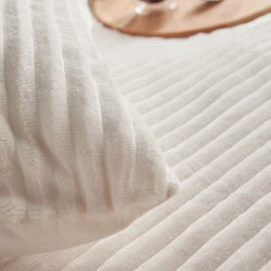 Parure Housse de Couette Polaire Crème Moka