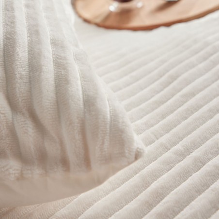 Parure Housse de Couette Polaire Crème Moka