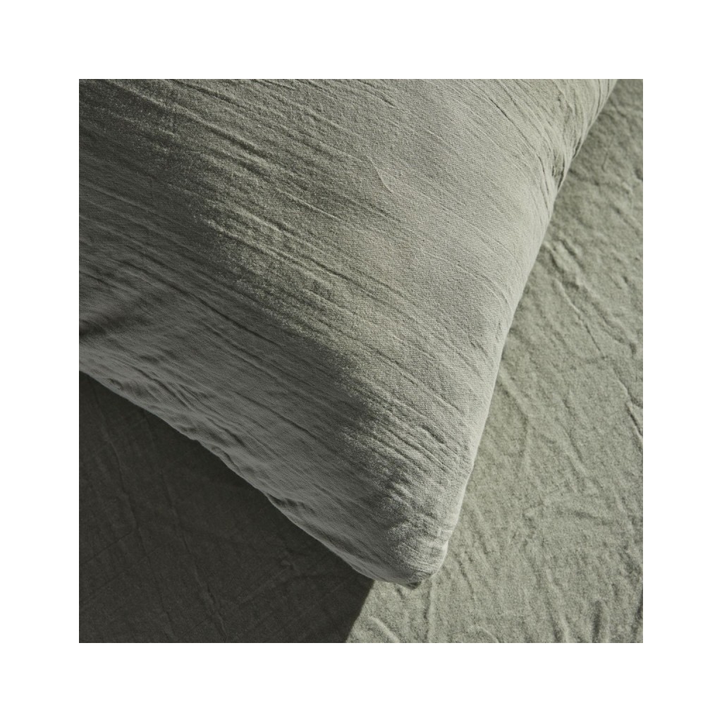 Today Parure Housse de couette Gaze de coton 140x200 cm Sauge