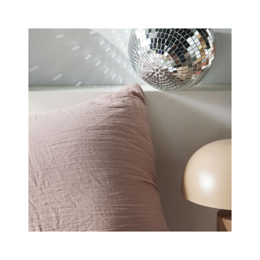 Today Parure Housse de couette Gaze de coton 140x200 cm Rose Des Sables