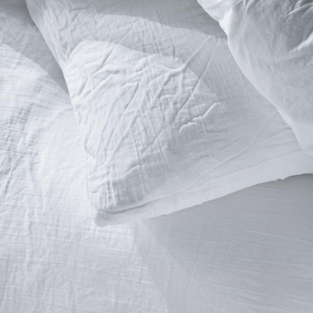 Today Parure Housse de couette Gaze de coton 140x200 cm Blanc Craie
