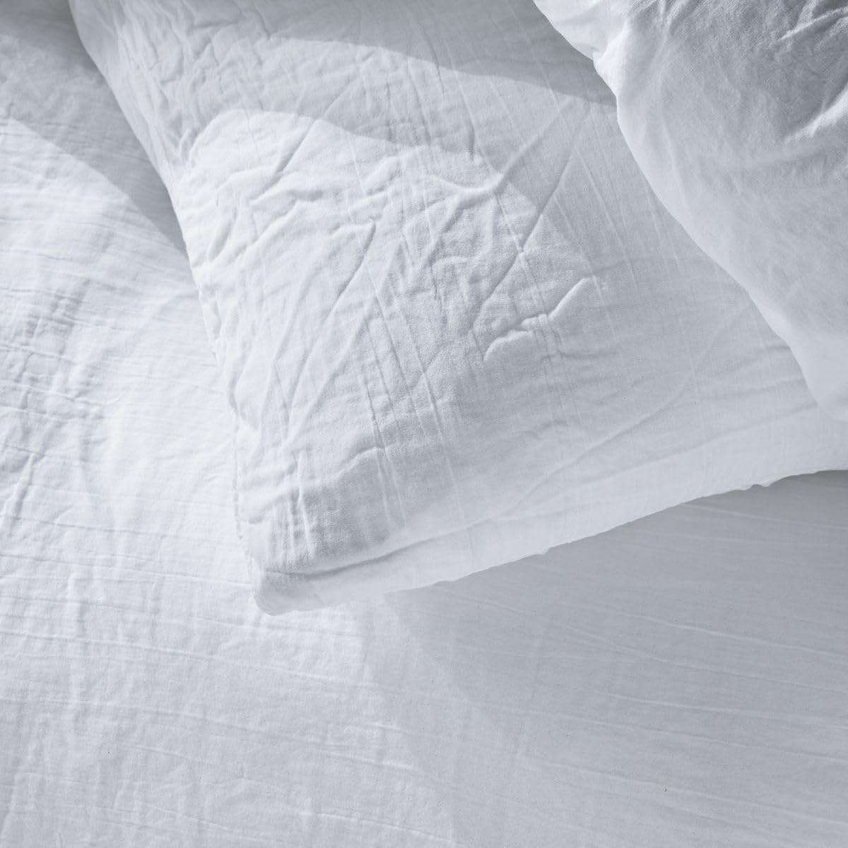 Today Parure Housse de couette Gaze de coton 140x200 cm Blanc Craie Today Parure Housse de couette Gaze de coton 140x200 cm Blanc Craie