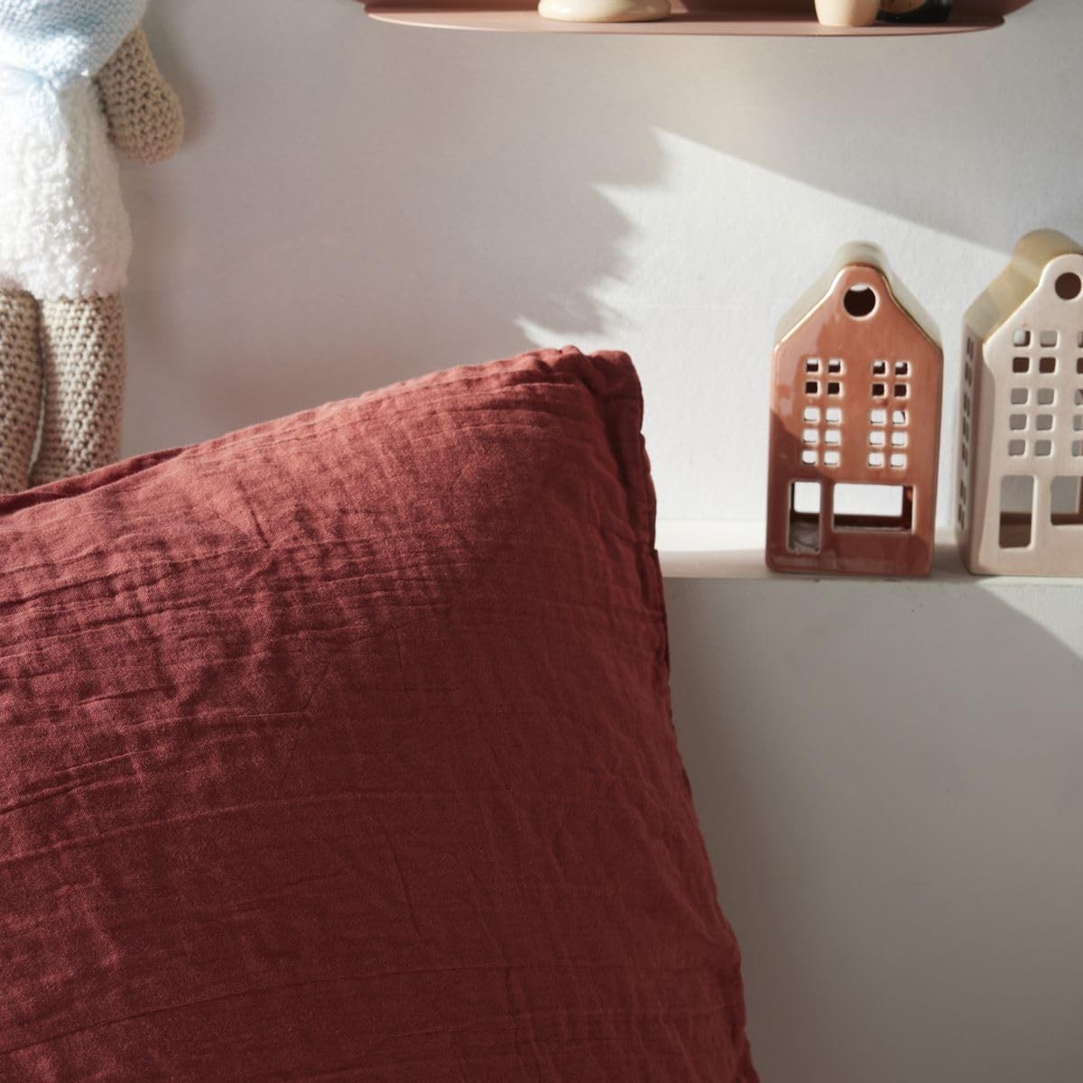 Today Parure Housse de couette Gaze de coton 140x200 cm Terracotta Today Parure Housse de couette Gaze de coton 140x200 cm Terracotta