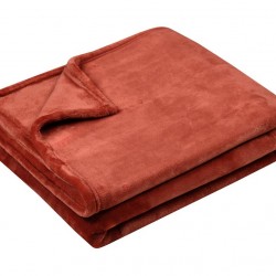 Plaid Doudou Stof Lovely Casa Polaire Doux 130x160 cm Terracotta