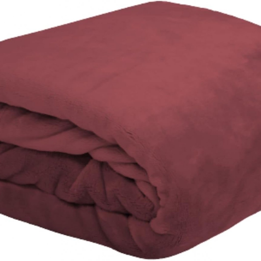 Plaid Doudou Stof Lovely Casa Polaire Doux 130x160 cm Marsala