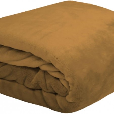 Plaid Doudou Stof Lovely Casa Polaire Doux 130x160 cm Camel