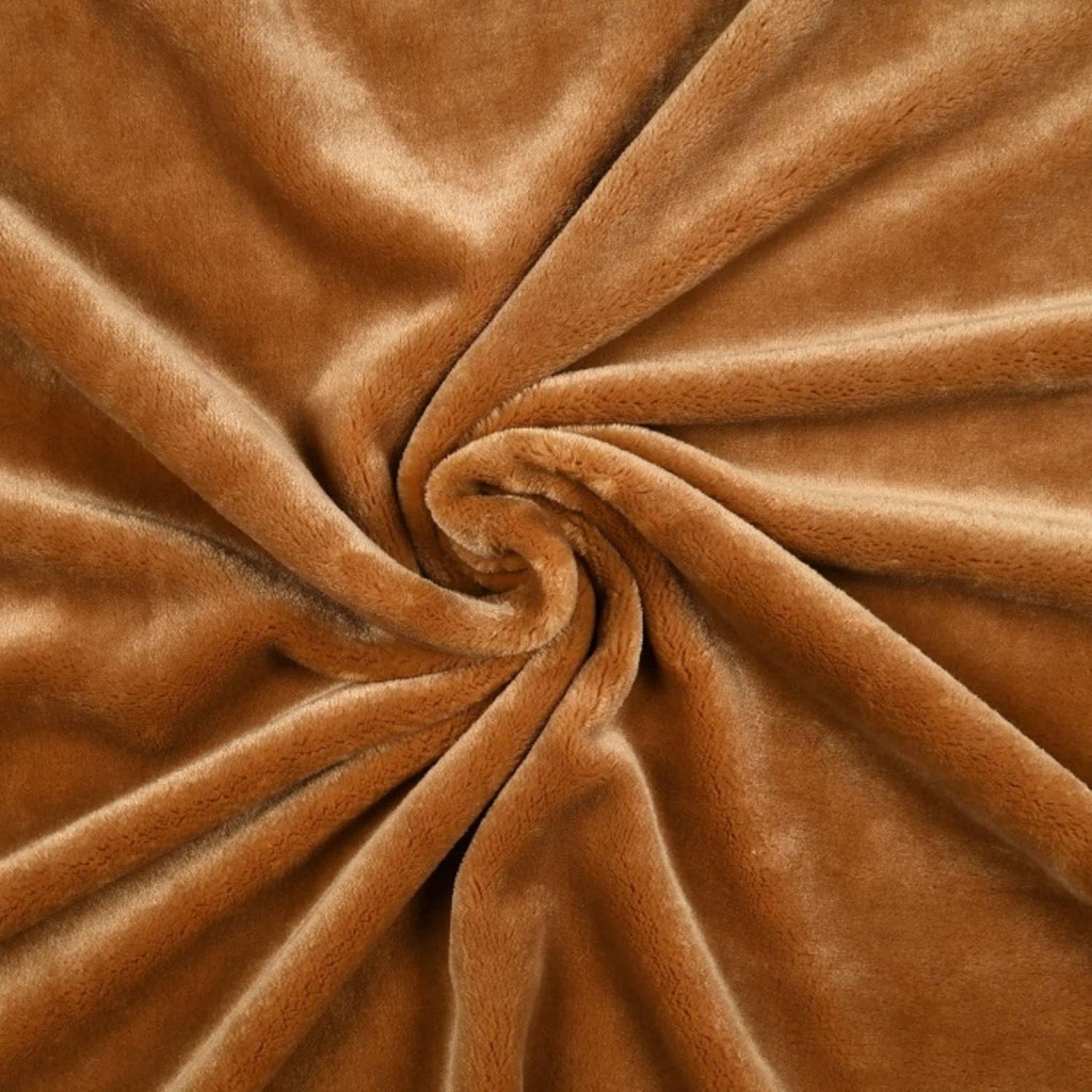 Plaid Doudou Stof Lovely Casa Polaire Doux 130x160 cm Camel