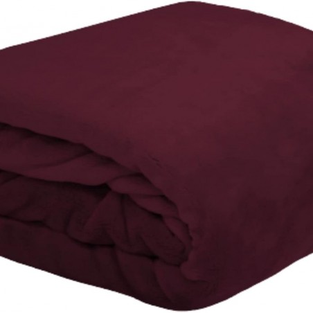 Plaid Doudou Stof Lovely Casa Polaire Doux 130x160 cm Bordeaux